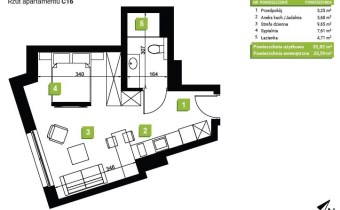 Przestronny salon w apartamencie w Szczyrku – nowo