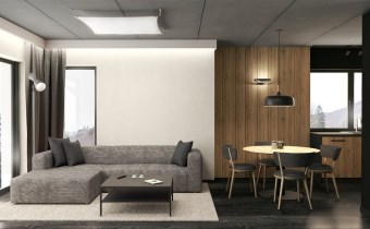 Nowoczesna kuchnia w apartamencie – mieszkanie w S