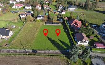 Widok działki 264/4B – możliwość podłączenia medió