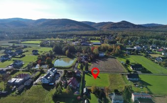 Widok panoramiczny na działki budowlane w Bierach 