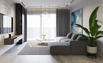 Przestronne wnętrze o powierzchni 64 m², zaprojekt