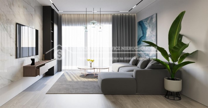 Przestronne wnętrze o powierzchni 64 m², zaprojekt