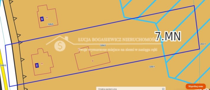 Działka budowlana w Kaniowie z domem mieszkalnym i